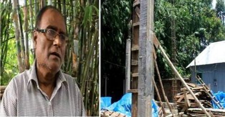 সলঙ্গায় ১৫৪ ধারা অমান্য করে বিরোধপূর্ন জমিতে জোরপূর্বক ঘর নির্মানের অভিযোগ